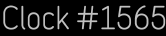 Clock Catalog Number