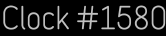 Clock Catalog Number
