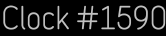 Clock Catalog Number