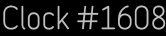 Clock Catalog Number