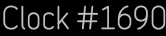 Clock Catalog Number