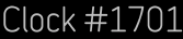 Clock Catalog Number