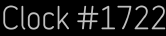 Clock Catalog Number