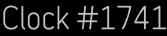 Clock Catalog Number