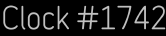 Clock Catalog Number