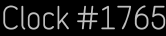 Clock Catalog Number