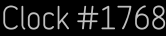 Clock Catalog Number