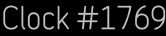 Clock Catalog Number