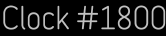 Clock Catalog Number