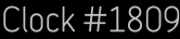 Clock Catalog Number