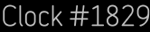 Clock Catalog Number