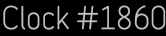 Clock Catalog Number