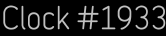 Clock Catalog Number