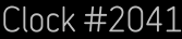 Clock Catalog Number
