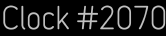 Clock Catalog Number