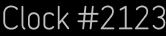 Clock Catalog Number