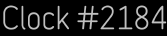 Clock Catalog Number
