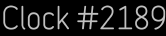 Clock Catalog Number