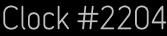 Clock Catalog Number