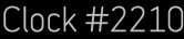 Clock Catalog Number