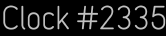 Clock Catalog Number