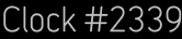 Clock Catalog Number
