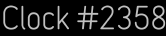 Clock Catalog Number