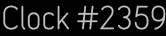 Clock Catalog Number