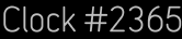 Clock Catalog Number
