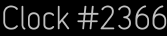 Clock Catalog Number