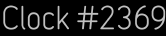 Clock Catalog Number