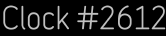 Clock Catalog Number