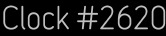 Clock Catalog Number