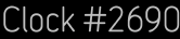 Clock Catalog Number