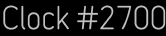 Clock Catalog Number