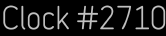 Clock Catalog Number