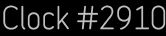 Clock Catalog Number