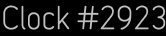 Clock Catalog Number