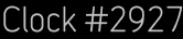 Clock Catalog Number
