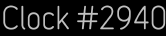 Clock Catalog Number