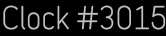 Clock Catalog Number