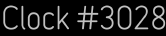 Clock Catalog Number