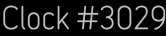 Clock Catalog Number