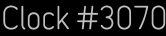 Clock Catalog Number