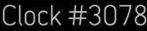 Clock Catalog Number