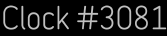 Clock Catalog Number