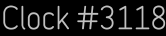Clock Catalog Number