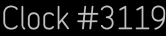 Clock Catalog Number