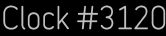 Clock Catalog Number