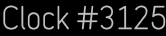 Clock Catalog Number